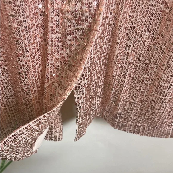 Anthropologie x Mare Mare Rose Gold Sequin Duster Cardigan Small - Picture 8 of 11